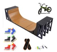 Scène de planche à roulettes à doigts respirants,bricolage avec moto cascadeur,pièces de vélo et de scooter pour module,jouets pour la maison BLOIncentré - Type 1 brown