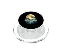 Scène de Poisson sautant au Clair de Lune - Nature's Beauty PopSockets PopGrip pour MagSafe
