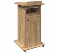 Scène de rangement Chêne Bois d'ingénierie 55 x 55 x 107 cm avec tiroirs et | Bois robuste, finition chêne, tiroirs avec poignées barres, étagères pour charges lourdes, taille compacte