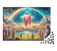 Scène de récit Religieux Arc-en-Ciel Puzzle 1000 Pièces Puzzle en Famille Puzzle pour Adultes Détente Cadeau 70x50cm/1000pcs