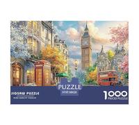 Scène de Rue à Londres Puzzle 1000 Pièces Classiques Moderne Idée Cadeau De Qualité pour Adultes Et Enfants 38x26cm/1000pcs