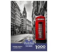 Scène de Rue à Londres Puzzles 1000 Pièces pour Adultes Et Enfants Natural Scenery Classique Jeu ÉduChatif Parfait Amateurs Jeu Relaxant 38x26cm/1000pcs