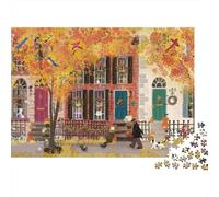 Scène de Rue d'automne Puzzle 1000 Pièces pour Adultes, Un Jeu De Dexérité Très Difficile Puzzle Éducatif avec des Défis 52x38cm/1000pcs