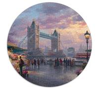 Scène de Rue londonienne, Tower Bridge Cadeau Unique Décoration Intérieure Jeu ÉduChatif Challenge Toy Adultes & Enfants des 14 Ans 1000pcs (67.5x67.5cm)