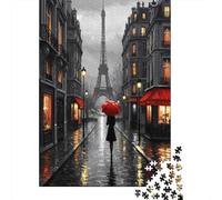 Scène de Rue Parisienne Cadeau Unique Décoration Intérieure Style « Nuit pluvieuse Romantique » Jeu ÉduChatif Challenge Toy Adultes & Enfants des 14 Ans 70x50cm/1000pcs