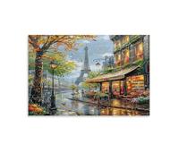 Scène de Rue parisiennePuzzle 1500 Pièces pour Adultes |Jeu de Concentration | Activité Relaxante | Matériaux Recyclés | sans Écran 57x87cm