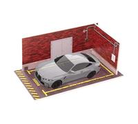 Scène de stationnement de voiture jouet | Garage d'affichage de voiture jouet en PVC à l'échelle 1/32, accessoires de voiture moulés sous pression pour amateurs de voitures, modèle de stac
