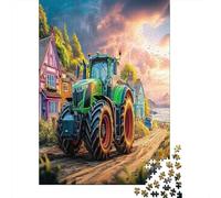 Scène de Tracteur Rural 1000 Pièce Style de scène de Village rurals Papier Écologique Puzzle PremiumIdée Cadeau Décompression du Jeu Éducatif 52x38cm/1000pcs