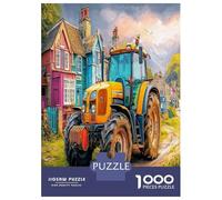 Scène de Tracteur Rural 1000 Pièces Art de véhicule agricole Vintage Puzzle Défi Jouet Jeu Familial Puzzles Décorationd’intérieur Adultes Art Mural Cadeau 70x50cm/1000pcs