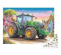Scène de Tracteur Rural 1000 Pieces Carton Solide Style œuvre Art Ferme Rurale Puzzle Séniors Développement Cognitif Cadeau Noël Naissance 52x38cm/1000pcs