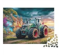 Scène de Tracteur Rural 1000 Pièces De Puzzle Adapté Aux Adultes Énigme Impossible Modern Farm Vehicle Style Activité Familiale Jeux Éducatifs en 52x38cm/1000pcs