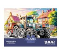 Scène de Tracteur Rural 1000 Pièces Illustration de Ferme de Dessins animés Puzzle Adulte Papier Recy nti-Stress pour S'amuser pour Débutants Facile À Assembler Édition Limitée 52x38cm/1000pcs