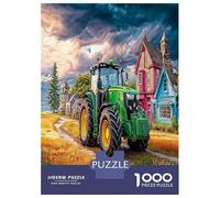 Scène de Tracteur Rural 1000 Pièces Paysage Ferme Vintage Puzzle Défi Jouet Jeu Familial Décoration D'intérieur Adultes Et Enfants À Partir Art Mural Cadeau 70x50cm/1000pcs