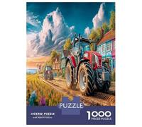 Scène de Tracteur Rural 1000 Pièces Paysage Ferme Vintage Puzzles De Défi Jouet Jeu Éducatif Décoration D'intérieur Adultes Et Enfants À Partir Art Mural Cadeau 52x38cm/1000pcs
