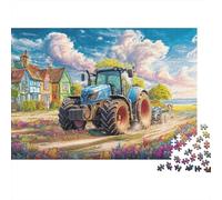 Scène de Tracteur Rural 1000 pièces Puzzle Carton 100% recyclé Adultes Adolescents entraînement cérébral développement cognitif 70x50cm