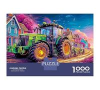 Scène de Tracteur Rural 1000 Pièces Style d'art numérique Vibrant Puzzle Adulte Papier Recyclé Anti-Stress Difficile pour Experts Livraison Rapide avec Affiche Guide 70x50cm/1000pcs