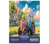 Scène de Tracteur Rural 1000 Pièces Vintage Style de véhicule agricole Puzzles De Défi Jouet Jeu Éducatif Puzzles Décorationd’intérieur Adultes Art Mural Cadeau 70x50cm/1000pcs