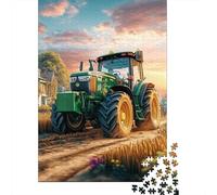 Scène de Tracteur Rural 3 Couches Carton Peinture de Campagne Vintage Puzzle, Entraînement Cerveau Adultes, Décompression, Décor Mural & Cadeau Bureau Loisirs 38x26cm/1000pcs