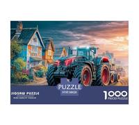Scène de Tracteur Rural Carton À Bords Lisses Modern Farm Vehicle Style Excellent pour La Relaxation Mentale, L’entraînement Cérébral Et La Réduction du Stress 38x26cm/1000pcs