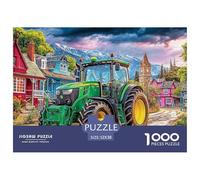 Scène de Tracteur Rural Carton De Haute Qualité Rural Village Scene Style Bords Lisses, Excellente Activité D’intérieur pour Le Jeu Seul Et Les Liens Familiaux 52x38cm/1000pcs