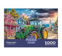 Scène de Tracteur Rural Carton De Haute Qualité Vibrant Countryside Painting Bords Lisses, Excellente Activité D’intérieur pour Le Jeu Seul Et Les Liens Familiaux 52x38cm/1000pcs
