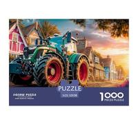Scène de Tracteur Rural Carton De Haute Qualité Vintage Countryside Farm Bords Lisses, Excellente Activité D’intérieur pour Le Jeu Seul Et Les Liens Familiaux 52x38cm/1000pcs