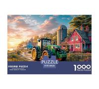 Scène de Tracteur Rural Carton De Haute Qualité Vintage Farm Landscape Bords Lisses, Excellente Activité D’intérieur pour Le Jeu Seul Et Les Liens Familiaux 38x26cm/1000pcs