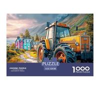 Scène de Tracteur Rural Carton De Haute Qualité Vintage Farm Vehicle Style Bords Lisses, Excellente Activité D’intérieur pour Le Jeu Seul Et Les Liens Familiaux 52x38cm/1000pcs