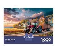 Scène de Tracteur Rural Casse-tête 1000 Pièces Adulte,Peinture de Campagne Ancienne Défi De Mémoire Et Logique,sans Poussière,Loisir Éducatif 70x50cm/1000pcs