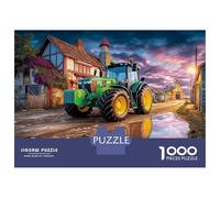 Scène de Tracteur Rural Casse-tête 1000 Pièces,Peinture de Campagne Ancienne Impression HD,Idée pour Amateur 52x38cm/1000pcs