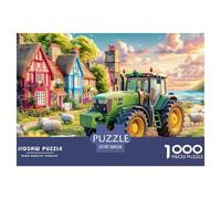 Scène de Tracteur Rural Matériau Durable Cartoon Farm Landscape Pièces Faciles À Assembler, Parfaites pour Se Détendre Et Profiter De Moments Calmes 38x26cm/1000pcs