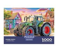 Scène de Tracteur Rural Papier De Qualité Village Landscape Art Design Imbriqué, Loisir Idéal pour La Détente, La Réduction du Stress Et Le Divertissement chez Soi 70x50cm/1000pcs