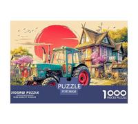 Scène de Tracteur Rural Papier De Qualité Vintage Farm Illustration Style Excellent Loisir pour Les Moments Calmes, Les W nds Et La Détente des Vacances 38x26cm/1000pcs