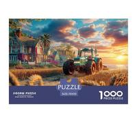 Scène de Tracteur Rural- Papier De Qualité Vintage Farm Landscape Excellent Loisir pour Les Moments Calmes, Les W nds Et La Détente des Vacances 70x50cm/1000pcs