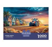 Scène de Tracteur Rural Papier De Qualité Vintage Farm Landscape Excellent Loisir pour Les Moments Calmes, Les W nds Et La Détente des Vacances 70x50cm/1000pcs