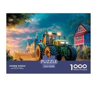 Scène de Tracteur Rural Papier De Qualité Vintage Farm Landscape Style Design Imbriqué, Loisir Idéal pour La Détente, La Réduction du Stress Et Le Divertissement chez Soi 52x38cm/1000pcs