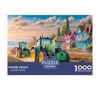 Scène de Tracteur Rural Papier Épais Et Durable Rural Landscape Art Style Défi Cérébral Intéressant, Parfait pour Les Adultes À La Recherche D’Un Loisir Relaxant chez Soi 38x26cm/1000pcs