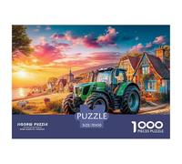 Scène de Tracteur Rural Papier Épais Et Durable Vintage Countryside Painting Défi Cérébral Intéressant, Parfait pour Les Adultes À La Recherche D’Un Loisir Relaxant chez Soi 70x50cm/1000pcs