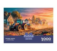 Scène de Tracteur Rural Papier Épais Et Solide Farm Landscape Painting Style Parfait pour Renforcer Les Capacités Cognitives, La Mémoire Et La Concentration Mentale 70x50cm/1000pcs
