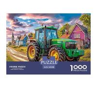 Scène de Tracteur Rural Papier Épais Et Solide Vintage Farm Landscape Art Parfait pour Renforcer Les Capacités Cognitives, La Mémoire Et La Concentration Mentale 52x38cm/1000pcs