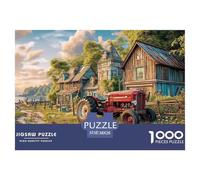 Scène de Tracteur Rural Papier Épais Et Solide Vintage Farm Landscape Parfait pour Renforcer Les Capacités Cognitives, La Mémoire Et La Concentration Mentale 38x26cm/1000pcs