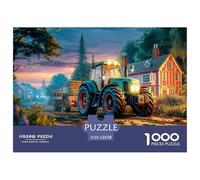 Scène de Tracteur Rural Papier Épais Et Solide Vintage Farm Landscape Parfait pour Renforcer Les Capacités Cognitives, La Mémoire Et La Concentration Mentale 52x38cm/1000pcs