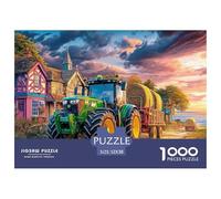 Scène de Tracteur Rural Pièces À Structure Solide Fantasy Rural Landscape Parfait pour Renforcer Les Capacités De Résolution Et Profiter du Temps Libre 52x38cm/1000pcs
