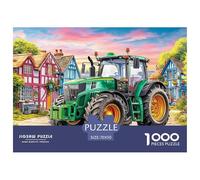 Scène de Tracteur Rural Pièces À Structure Solide Rural Village Illustration Parfait pour Renforcer Les Capacités De Résolution Et Profiter du Temps Libre 70x50cm/1000pcs