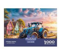Scène de Tracteur Rural Pièces À Structure Solide Vintage Countryside Art Style Parfait pour Renforcer Les Capacités De Résolution Et Profiter du Temps Libre 52x38cm/1000pcs