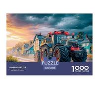 Scène de Tracteur Rural Pièces À Surface Lisse Modern Farm Vehicle Style pour Améliorer La Patience, La Concentration Et Les Capacités Cognitives Pendant Le Temps Libre 52x38cm/1000pcs