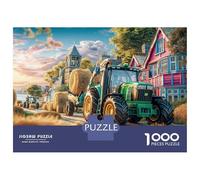 Scène de Tracteur Rural Puzzle 1000 Pièces Original,Art du Paysage de Ferme Rétro Idée Surprise,Puzzle en Carton Recy nti-Poussière 70x50cm/1000pcs