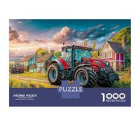 Scène de Tracteur Rural Puzzle 1000 Pièces Premium,Style de Peinture de Campagne Ancienne Finition Mat Anti-Reflet,Pièces Épaises,Cadeau De Qualité 52x38cm/1000pcs