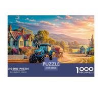 Scène de Tracteur Rural Puzzle Adulte 1000 Pièces Paysage Ferme Vintage De Qualité Supérieure : Maîtrisez Le Défi du Puzzle Difficile - pour Un Large Panel Dès 14 Ans 38x26cm/1000pcs