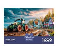 Scène de Tracteur Rural Puzzle Adulte 1000 Pièces Peinture de Campagne Vintage De Qualité Supérieure : Maîtrisez Le Défi du Puzzle Difficile - pour Un Large Panel Dès 14 Ans 70x50cm/1000pcs